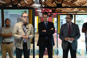 Jorge Hermosilla en la inauguración de la exposición sobre el Túria en Benaguasil.